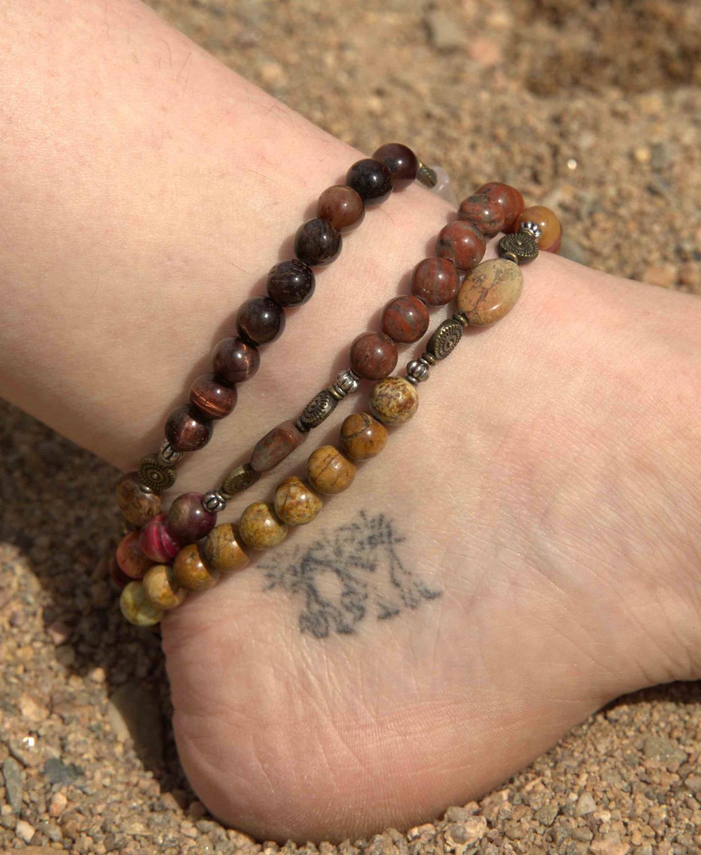 Worn on ankle